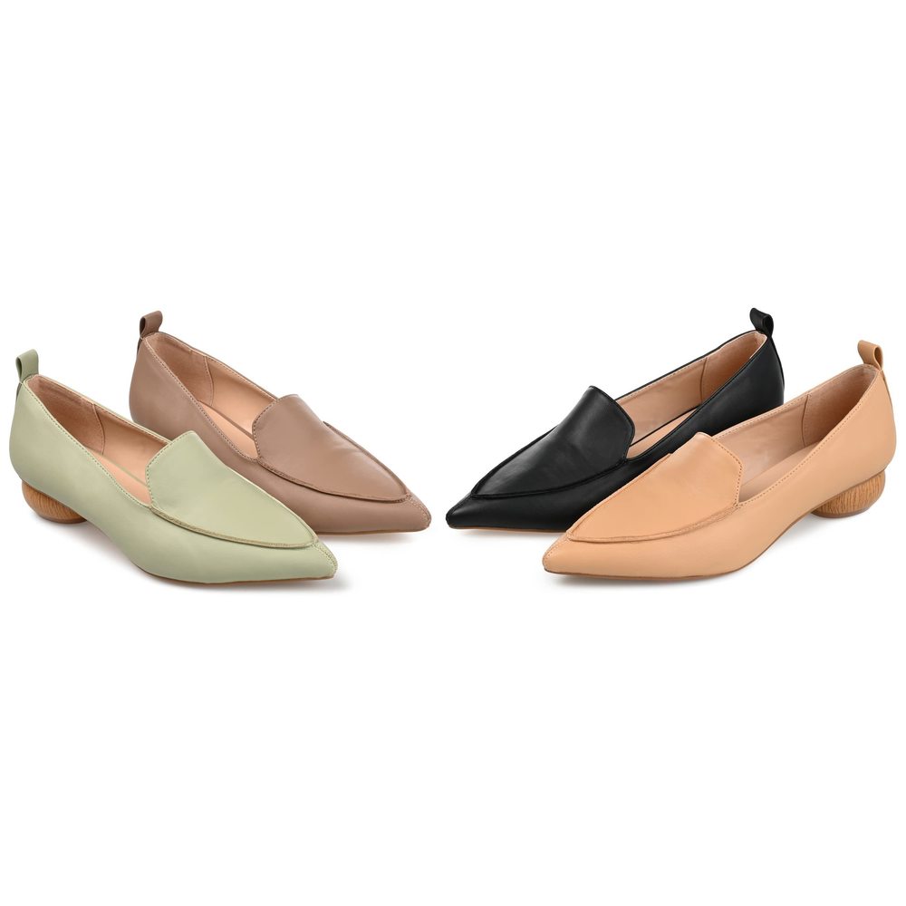 Journee Womens Maggs Wide Width Loafer Pointed Toe Slip On Flats - Picture 5 of 6